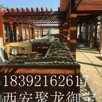 西安仿古廊架花架供應(yīng) 中式廊架定制廠家 室外實木廊架批發(fā)