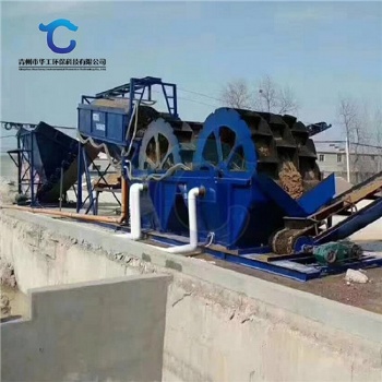 大型砂石洗砂生產(chǎn)線定制 三排水輪洗砂機定制
