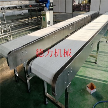 德隆機械有限公司供應鏈板輸送機網(wǎng)鏈輸送機擋板輸送設備
