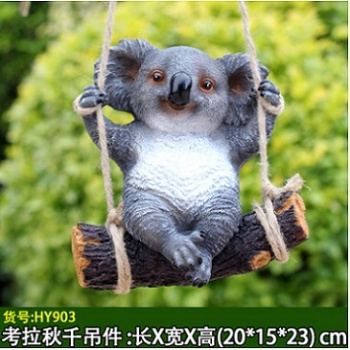 襄陽掛飾裝飾創(chuàng)意小考拉餐廳布置創(chuàng)意樹上仿真樹袋熊陽臺戶外吊件