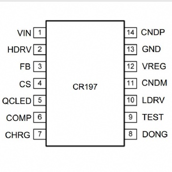 CR197升降壓模式充電管理IC支持快充，適用于移動電源、電動工具、各類多串鋰電池應(yīng)用產(chǎn)品