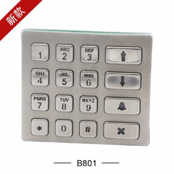 工廠信沃B801工業(yè)門(mén)禁控制鍵盤(pán)不銹鋼背光鍵盤(pán)可定制