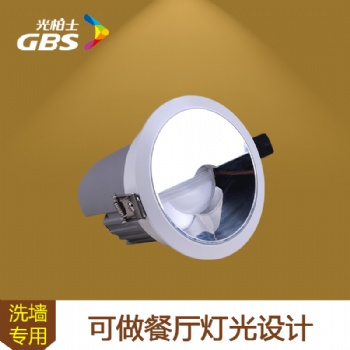 led洗墻燈光柏士背景墻射燈餐廳cob偏光射燈明裝天花嵌入式筒燈