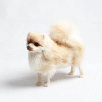 包郵仿真動(dòng)物仿真狗狗仿真玩具桌面擺件生日禮品玩具蝴蝶犬