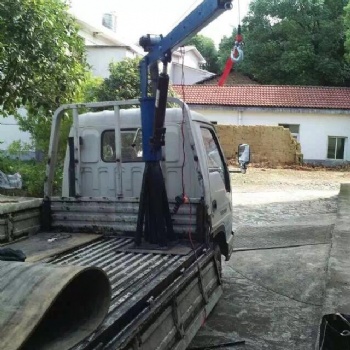 車載式1噸2T汽貨車裝卸貨,12V 24V一t隨車液壓吊機(jī)