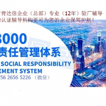 SA8000社會(huì)責(zé)任驗(yàn)廠咨詢(xún)公司（申請(qǐng)）15年認(rèn)證