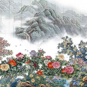 酒店大堂裝飾陶瓷壁畫手繪陶瓷壁畫景德鎮大型陶瓷壁畫廠