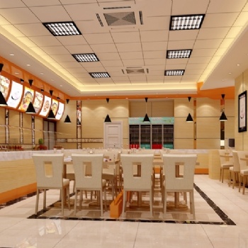 南京快餐店裝潢設計，餐飲店裝修這樣一步步來，餐餐火爆