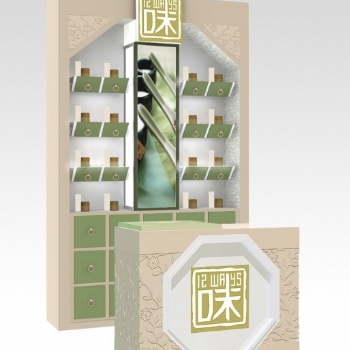 濟(jì)南化妝品展柜，美妝展示柜，彩妝展臺展柜設(shè)計(jì)制作