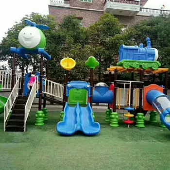戶外兒童滑梯 托馬斯飛機(jī)多功能兒童組合滑梯 塑料幼兒園滑滑梯廠定做