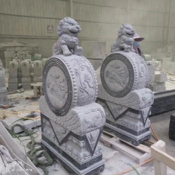 石鼓，石材抱鼓石，漢白玉石鼓，青石抱鼓石