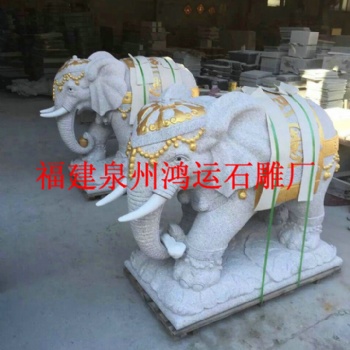 石雕大象，漢白玉石雕大象，印度紅石雕大象
