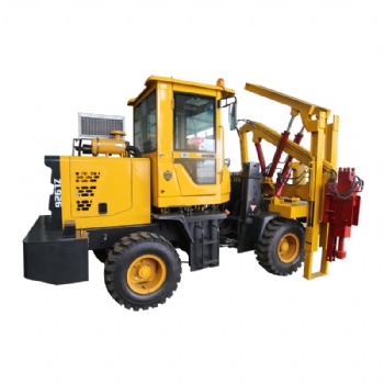 護(hù)欄打樁機(jī)高速公路護(hù)欄打樁機(jī)裝載機(jī)鏟車(chē)改裝一體機(jī)鉆孔打樁機(jī)