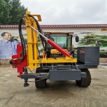 桂林 940裝載機(jī)式護(hù)欄打樁機(jī)參數(shù) 打拔鉆一體護(hù)欄打樁機(jī) 波形護(hù)欄打樁價(jià)格及圖片