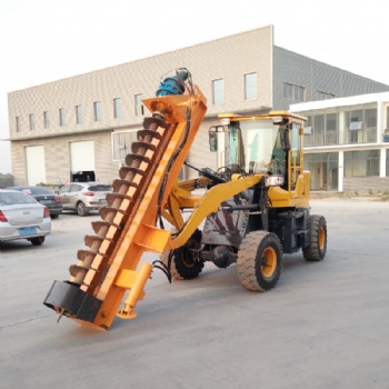 鏟車鉆孔機(jī) 鏟車打樁機(jī) 鏟車改裝打樁機(jī)