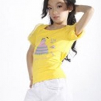 貝貝音童裝女童蝴蝶結(jié)短袖襯衫供應