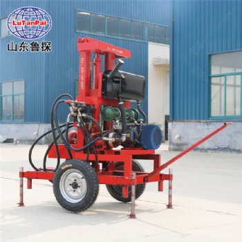 山東魯探自營(yíng)拖掛式SJDY-型三相電液壓打井機(jī)鉆鑿民用吃水井山東
