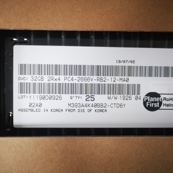M394K40BB2-CTD三星全新原裝32G 2RX4 2666V RDIMM服務器內(nèi)存