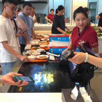 杭州高性價(jià)比智慧殘餐臺(tái)新藍(lán)秒結(jié)算自助收銀系統(tǒng)