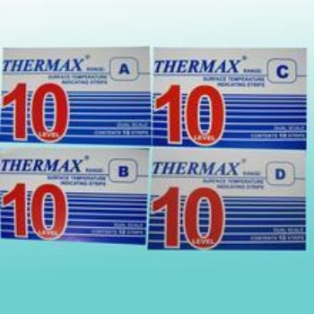 英國THERMAX測溫紙/示溫貼/溫度標(biāo)簽/熱敏試紙10格40-249度