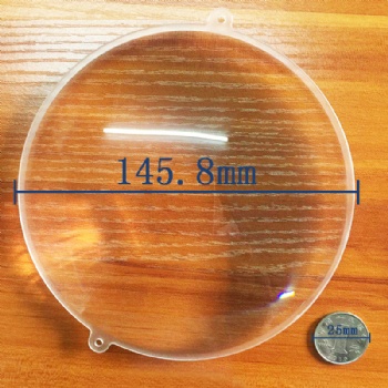 供應(yīng)廣東惠視康HY-150直徑146mm亞克力光學(xué)透鏡頭球面雙凸透鏡放大鏡片