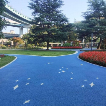 成都市 彩色透水混凝土道路 生態透水地坪 豪軒優質的材料生產廠家