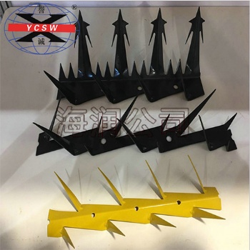 噴塑刺釘 院墻圍墻安全防護(hù)釘 機(jī)關(guān)單位防爬刺釘可定制顏色