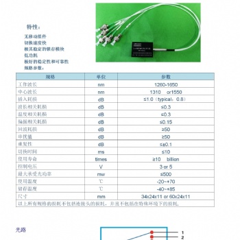 四川梓冠光電供應 mems光開關(guān) 1xN