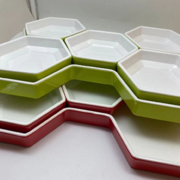 壹粵密胺豬肉卷盒子，食堂小份菜碟子餐具，自助餐自選餐具