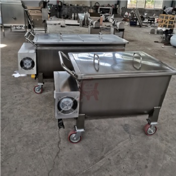 潤鼎火鍋底料攪拌罐電加熱周轉(zhuǎn)料車辣椒醬燜車川味調(diào)味品醬料攪拌料車冷切料車