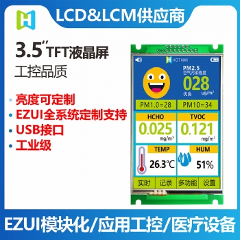 3.5寸TFT智能串口屏|豎屏320*480|電阻觸摸|組態(tài)屏EzUILet035