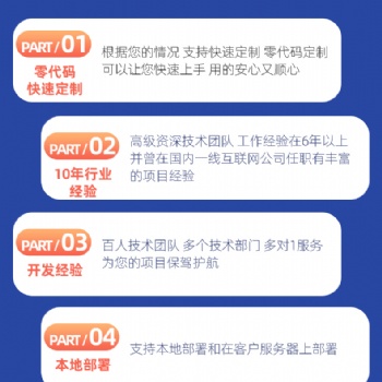 軟件、小程序、商城、網站等定制，滿足功能使用需求