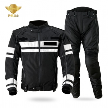 護(hù)航衛(wèi)士 HW-048 冬季保暖黑色羽絨服摩托車騎行服套裝