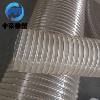 pu聚氨酯透明無味管木工木屑耐磨吸塵管印刷機(jī)用螺旋風(fēng)管