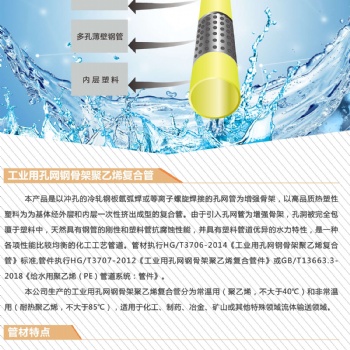 化工用耐腐蝕耐高溫孔網(wǎng)管孔網(wǎng)鋼帶PE-RT復合管（東泰管業(yè)）