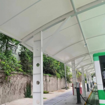 立柱停車棚，七字梁停車棚